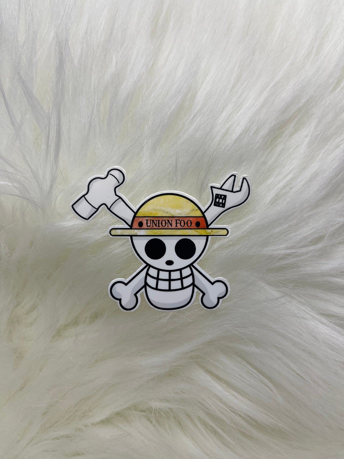 Straw Hats Jolly Roger Carpenter Union Sticker