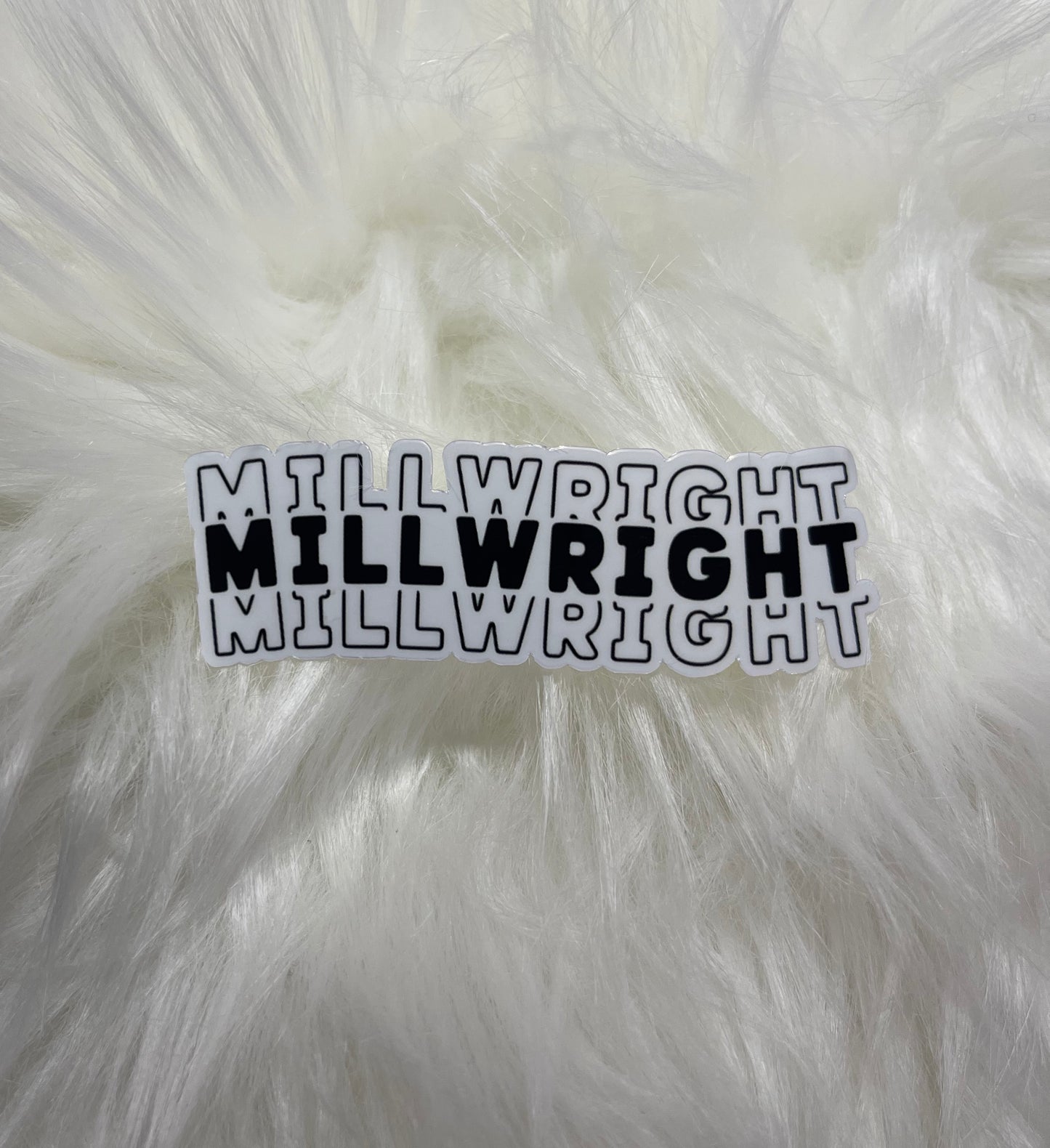 Wavy Millwright sticker