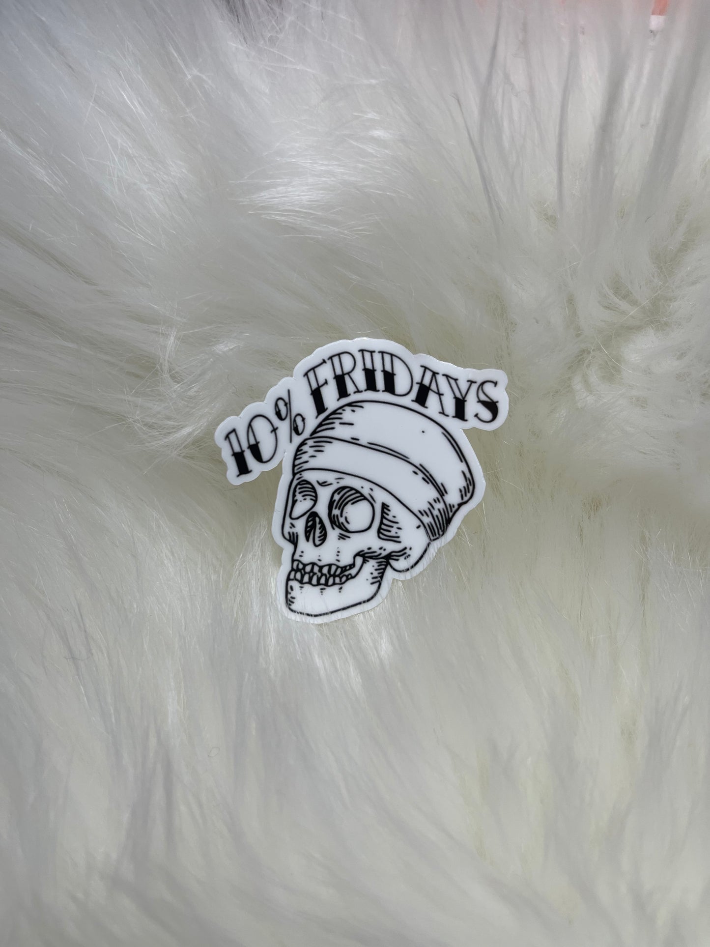 10% Fridays hard hat sticker