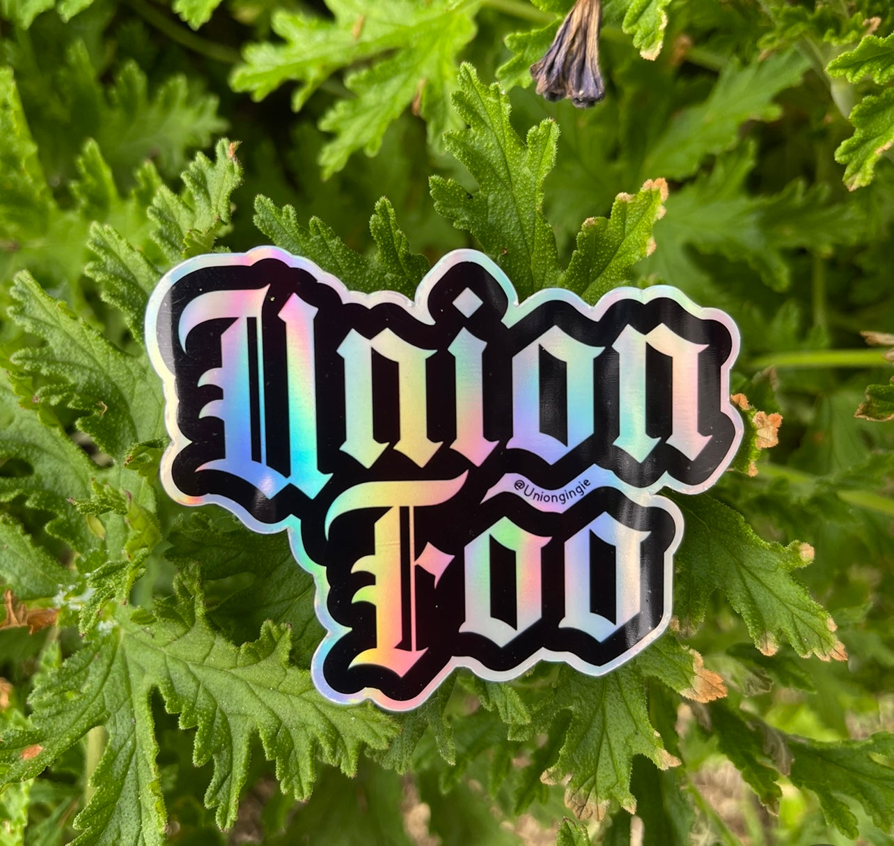 Union Foo hard hat sticker