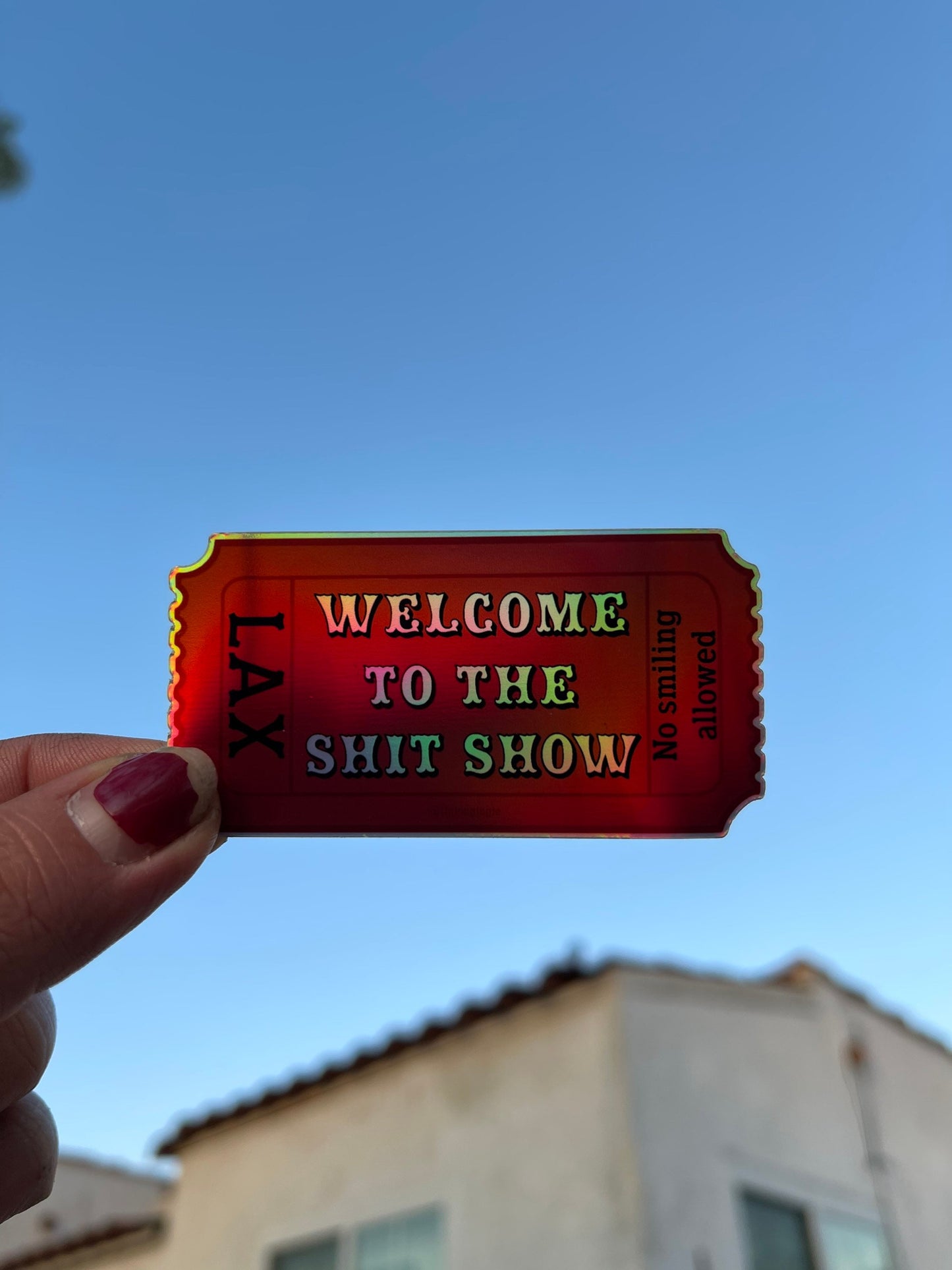 Customizable “ Welcome to the shit show” hard hat sticker