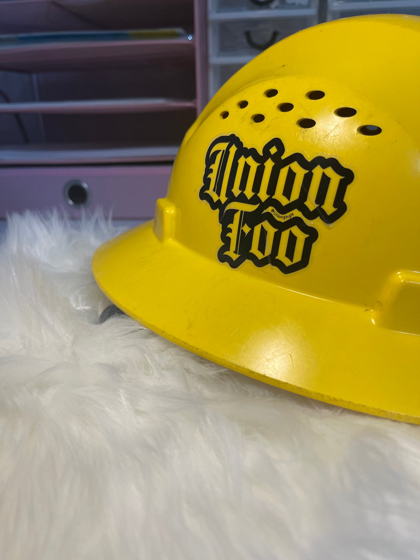 Union Foo hard hat sticker